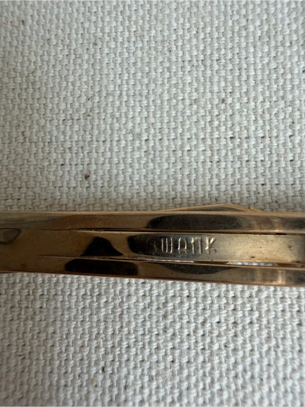 Vintage Swank Mother Of Pearl Rifle Shotgun Tie Bar 1950s